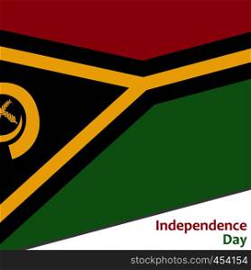 Vanuatu independence day with flag vector illustration for web. Vanuatu independence day