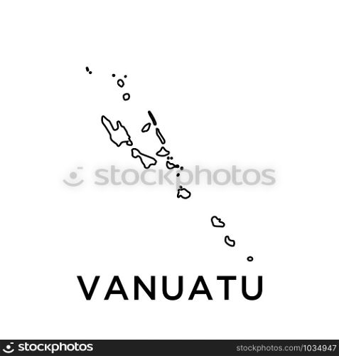 Vanuatu map icon design trendy