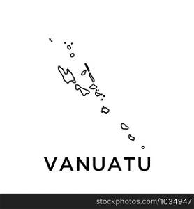 Vanuatu map icon design trendy