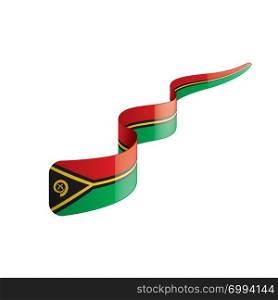 Vanuatu national flag, vector illustration on a white background. Vanuatu flag, vector illustration on a white background