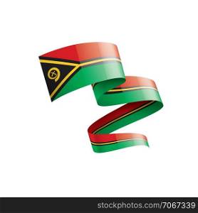 Vanuatu national flag, vector illustration on a white background. Vanuatu flag, vector illustration on a white background
