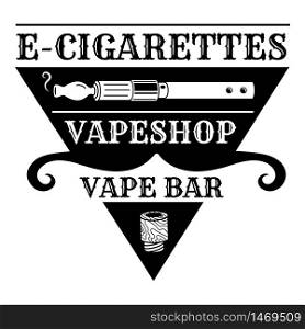 Vape bar logo. Simple illustration of vape bar vector logo for web design isolated on white background. Vape bar logo, simple style