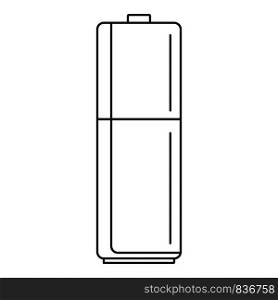 Vape box battery icon. Outline vape box battery vector icon for web design isolated on white background. Vape box battery icon, outline style