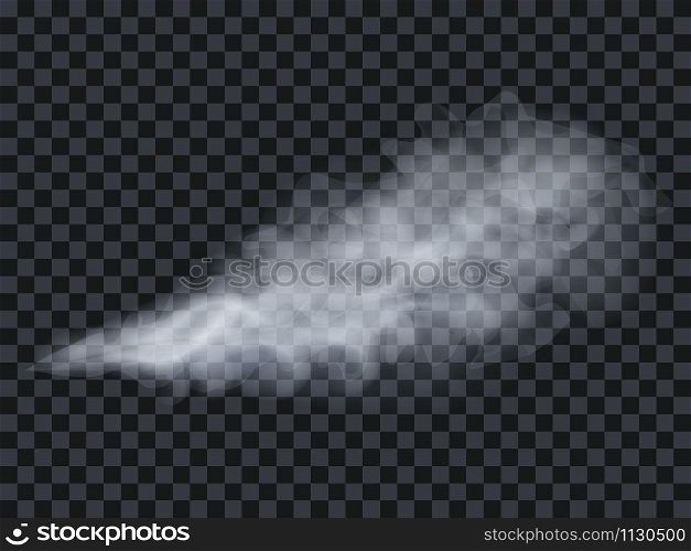 Vape, cigarette steam smoke exhale puff. White fog smog isolated transparent background. Vector illustration. Vape steam smoke exhale puff vector illustration