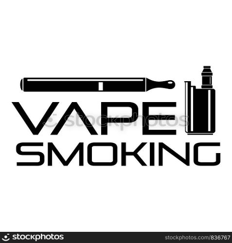Vape man smoking logo. Simple illustration of vape man smoking vector logo for web design isolated on white background. Vape man smoking logo, simple style