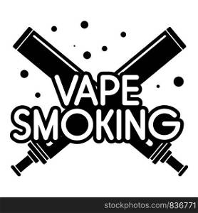 Vape smoking day logo. Simple illustration of vape smoking day vector logo for web design isolated on white background. Vape smoking day logo, simple style