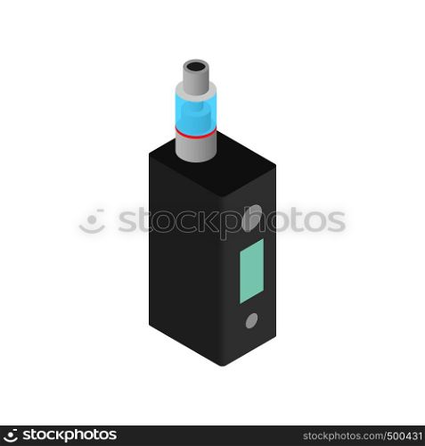 Vaping device icon in isometric 3d style on a white background. Vaping device icon, isometric 3d style