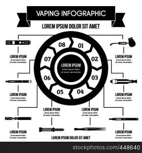Vaping infographic banner concept. Simple illustration of vaping infographic vector poster concept for web. Vaping infographic concept, simple style