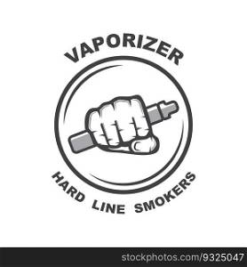 Vapor vaporizer logo template vector illustration