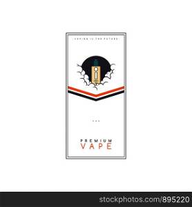 vaporizer electric cigarette smoke theme flyer template vector art. vaporizer electric cigarette smoke theme flyer template