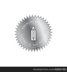 vaporizer electric cigarette vapor mod - badge label. vaporizer electric cigarette vapor mod - badge label vector