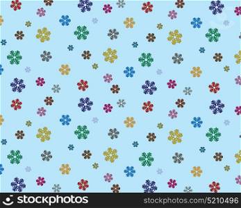 Varicoloured snowflakes on turn blue background. Background from snowflake of the miscellaneous of the colour