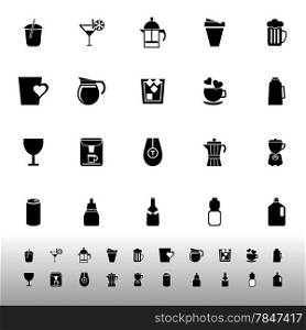 Variety drink icons on white background, stock vector