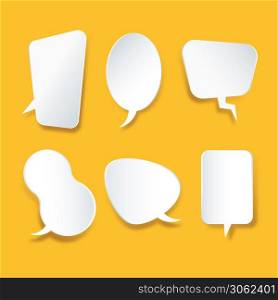 Variety of chat bubbles collection in paper design