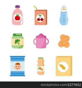 Various baby food for a small child.