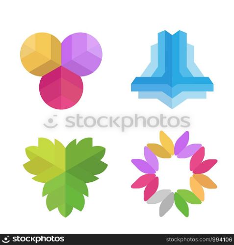 various company logo element template set colors corporate business
