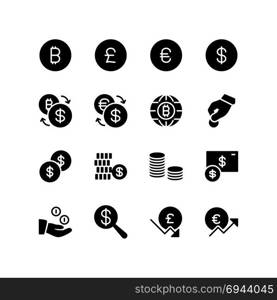 Various currency sign and symbols - Money concept