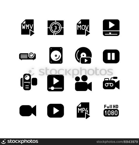 Various digital media icons and changing technology