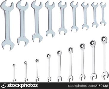 various English keys of different sizes. various English keys of different sizes -