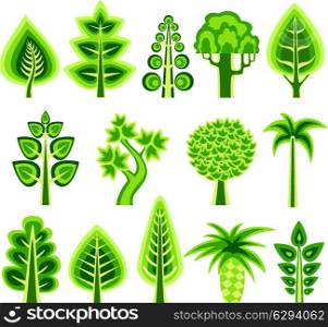 Various for vector tree on a white background