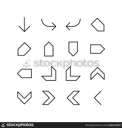Various shape of arrows - Icon set