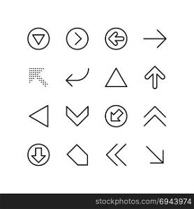 Various shapes of arrows - Icon set
