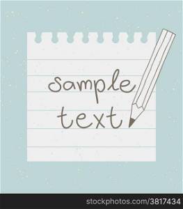 various white note paper, ready for your message. Vector illustration.