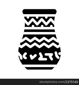 vase egypt glyph icon vector. vase egypt sign. isolated contour symbol black illustration. vase egypt glyph icon vector illustration