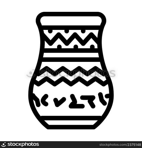 vase egypt line icon vector. vase egypt sign. isolated contour symbol black illustration. vase egypt line icon vector illustration