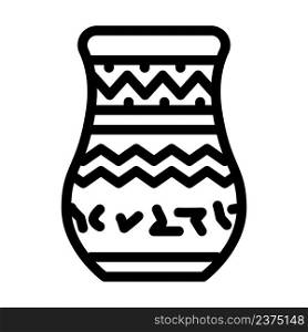 vase egypt line icon vector. vase egypt sign. isolated contour symbol black illustration. vase egypt line icon vector illustration