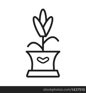 vase flower icon design, flat style trendy collection