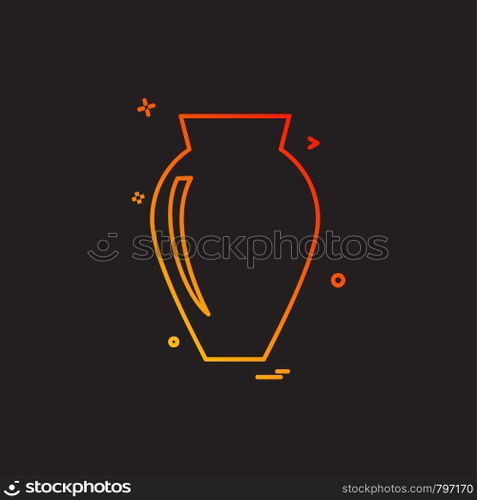 Vase icon design vector