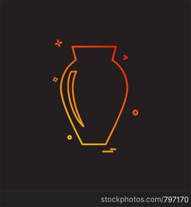 Vase icon design vector
