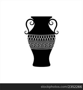 Vase Icon, Flower Vase Icon Vector Art Illustration