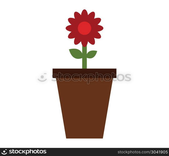 vase icon with flower