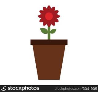 vase icon with flower