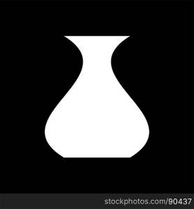 Vase white color icon .. Vase it is white color icon .