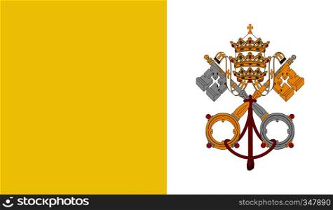 Vatican City flag image for any design in simple style. Vatican City flag image