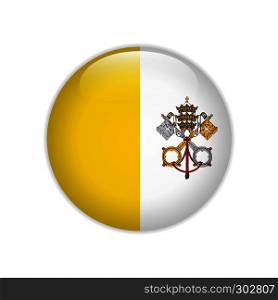 Vatican City flag on button