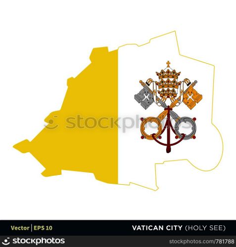 Vatican - Europe Countries Map Vector Icon Template Illustration Design. Vector EPS 10.