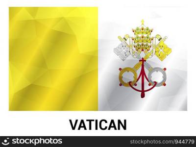 Vatican flag design vector
