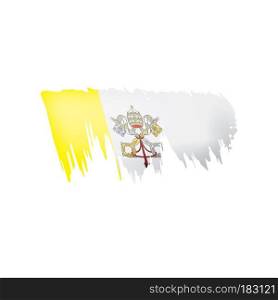 Vatican flag, vector illustration on a white background.. Vatican flag, vector illustration on a white background