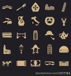 Vatican icons set. Simple set of 25 vatican vector icons for web for any design. Vatican icons set, simple style
