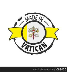 Vatican national flag, vector illustration on a white background. Vatican flag, vector illustration on a white background