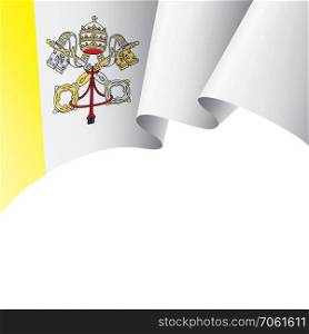 Vatican national flag, vector illustration on a white background. Vatican flag, vector illustration on a white background