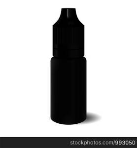Vavpe liquid dropper bottle. Black container with lid for cosmetics or medicine.. Vavpe liquid dropper bottle. Black container