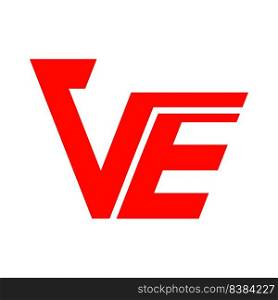 VE letter logo vector illustration design