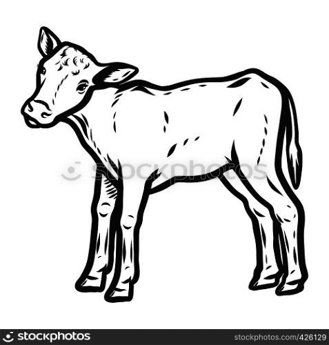 Veal icon. Hand drawn illustration of veal vector icon for web design. Veal icon, hand drawn style