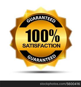 Vector 100% satisfaction guaranteed label .
