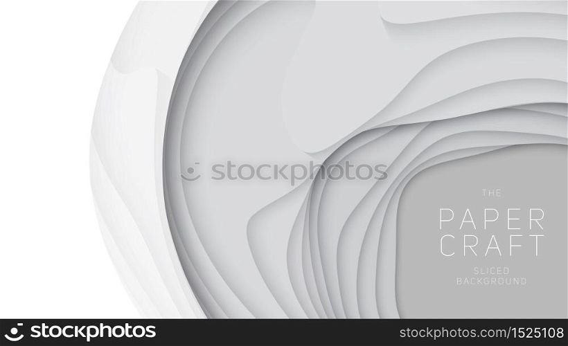 Vector 3D abstract background with paper cut shapes. White carving art. Paper craft landscape with gradient fade colors. Minimalistic design layout for business presentations, flyers, posters. Vector 3D abstract background with paper cut shapes. White carving art. Paper craft landscape with gradient fade colors. Minimalistic design layout for business presentations, flyers, posters.